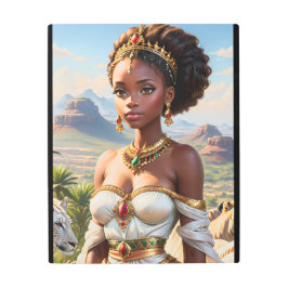 Impresión En Metal Hermosa princesa africana negra