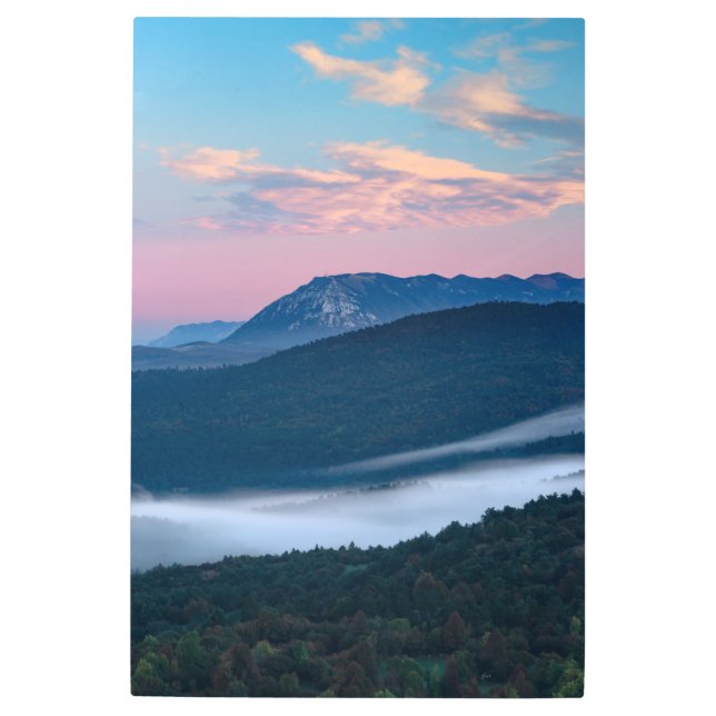 Impresión En Metal Hermosa vista del amanecer en Nanos de Šilentabor, (Anverso)