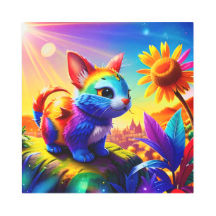 Impresión En Metal Hermoso animal tres