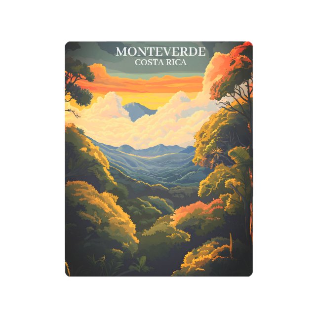 Impresión En Metal Hermoso bosque nuboso Monteverde Costa Rica (Anverso)