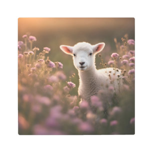 Impresión En Metal Hermoso Cordero