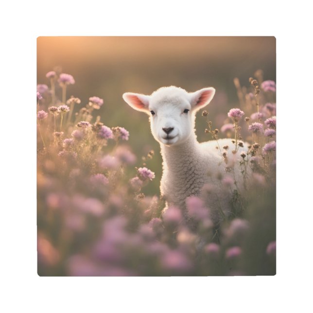 Impresión En Metal Hermoso Cordero (Anverso)