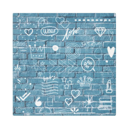 Impresión En Metal Hermoso graffiti en pared caligrafía verde