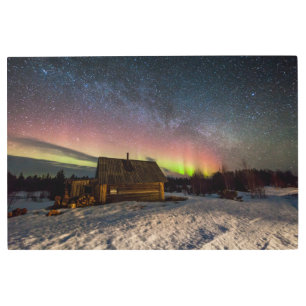 Impresión En Metal Hielo y nieve   Aurora Polaris Murmansk, Islandia