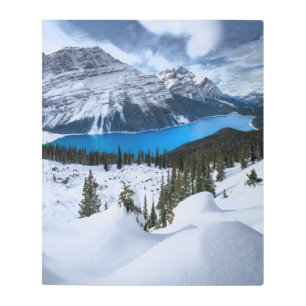 Impresión En Metal Hielo y nieve Lago Peyto, Rockies Canadienses