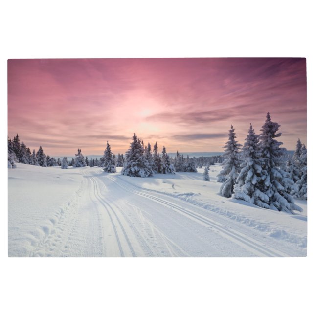 Impresión En Metal Hielo y nieve | Lillehammer, Noruega (Anverso)