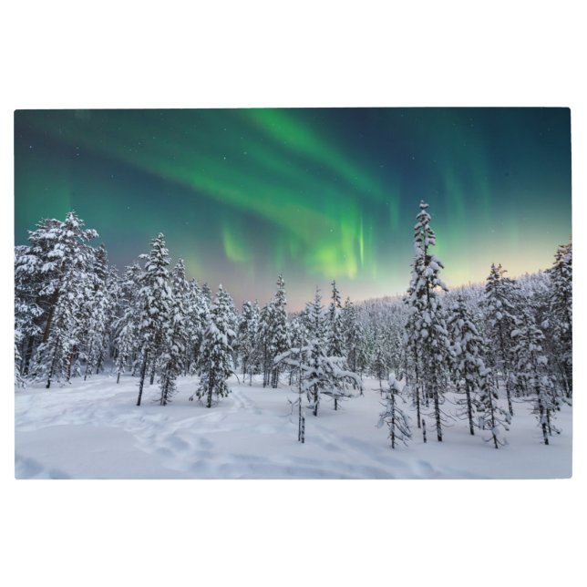 Impresión En Metal Hielo y nieve | Paisaje invernal, Finlandia (Anverso)