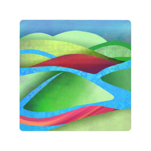 Impresión En Metal Hills On Ice