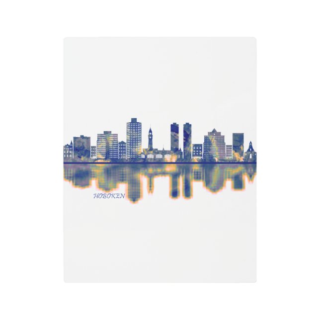 Impresión En Metal Hoboken Skyline (Anverso)