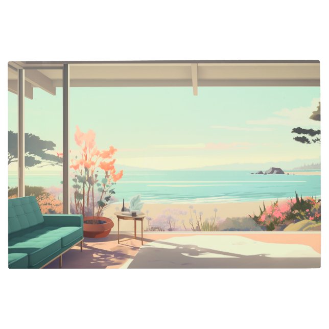 Impresión En Metal Hogar moderno de mediados de siglo (Anverso)