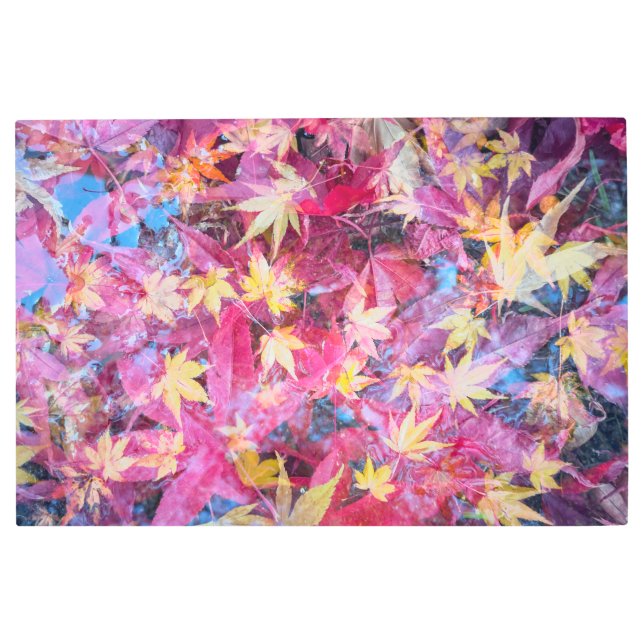 Impresión En Metal Hojas rojas (Anverso)