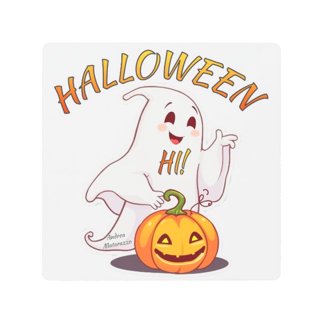Impresión En Metal ¡Hola! Halloween (Anverso)