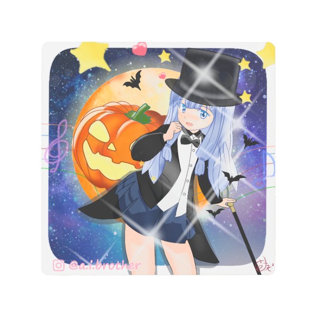 Impresión En Metal Holloween Viola (Anverso)