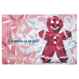 Impresión En Metal Hombre de pan de jengibre Navidades Espíritu