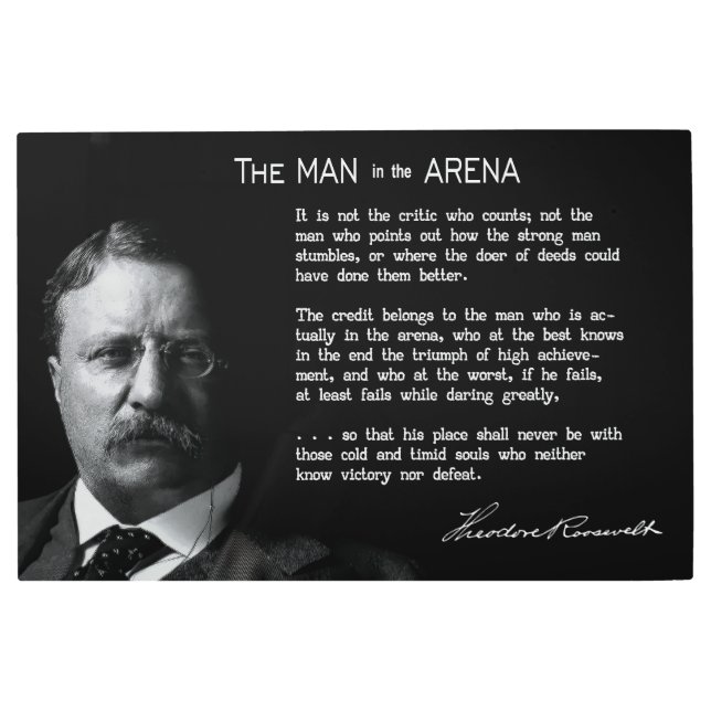 Impresión En Metal HOMBRE de Roosevelt en el discurso de ARENA (Anverso)