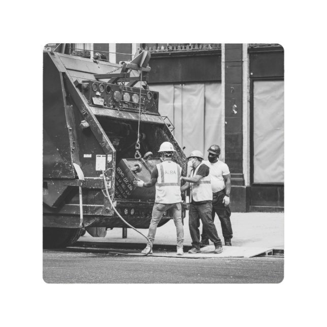 Impresión En Metal Hombres basura: Nueva York (Anverso)