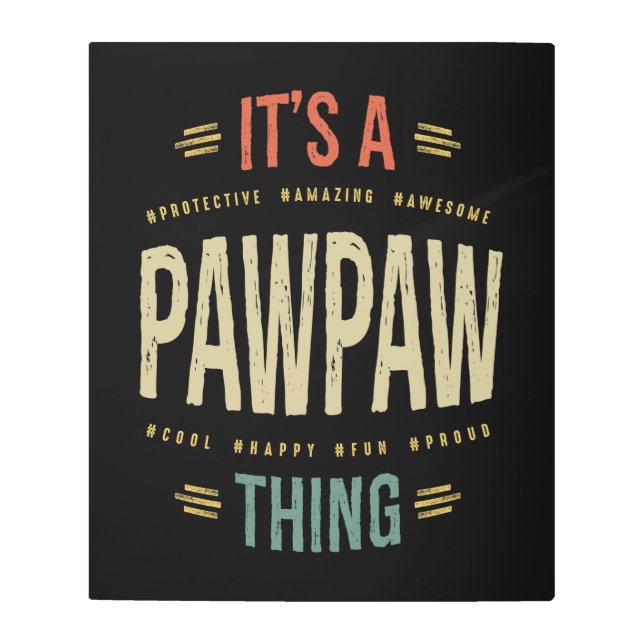 Impresión En Metal Hombres, es un regalo del abuelo (Anverso)