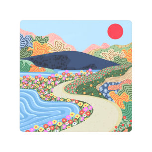 Impresión En Metal Horizonte relajante