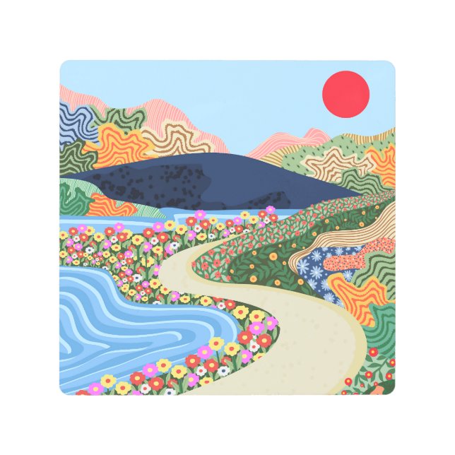 Impresión En Metal Horizonte relajante (Anverso)