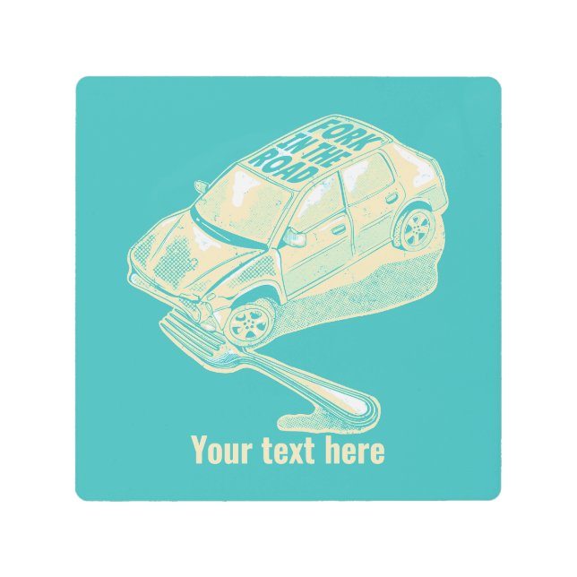 Impresión En Metal Horquilla en el accidente de tráfico (Anverso)