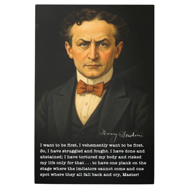 Impresión En Metal Houdini: La obsesión por ser el primero (Anverso)