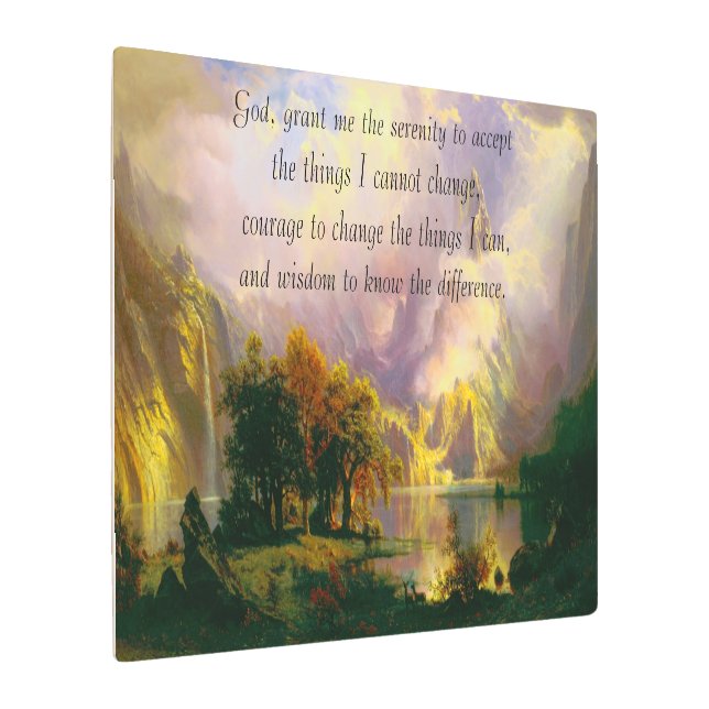 Impresión En Metal Huella metalizado de oración de la serenidad de la (Angulado)