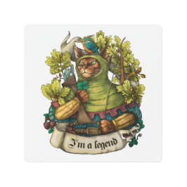 Impresión En Metal Huella vintage de Cat Knight