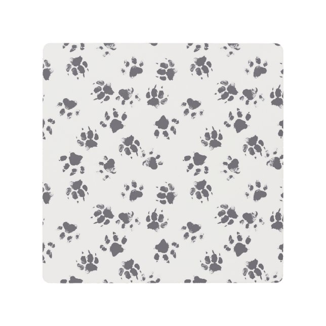 Impresión En Metal Huellas de trazo: Perro Monocromo sin soldadura. (Anverso)