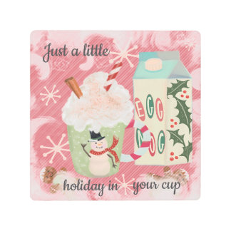 Impresión En Metal Huevo Nog Holiday