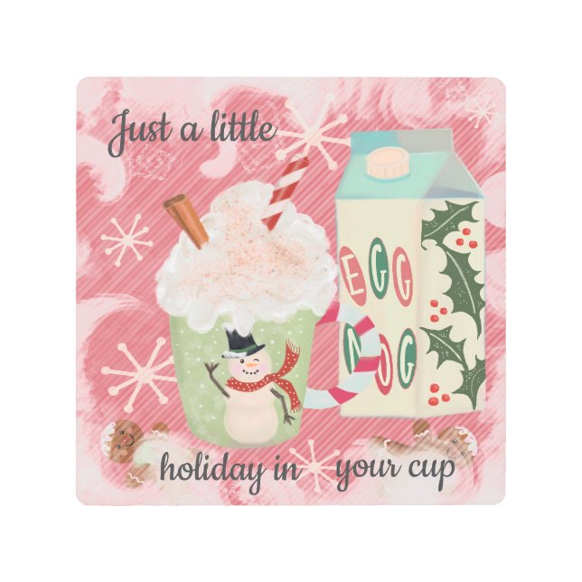 Impresión En Metal Huevo Nog Holiday (Anverso)