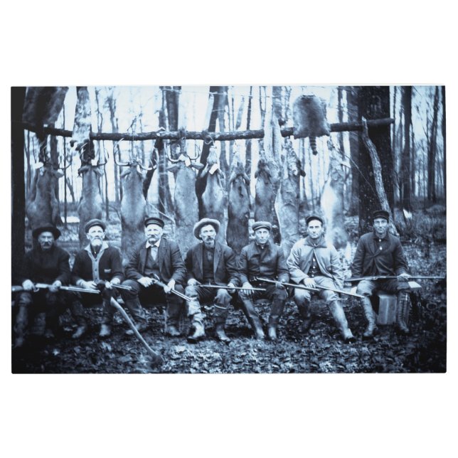 Impresión En Metal Hunt Club 1911 Cazadores de venados de época (Anverso)
