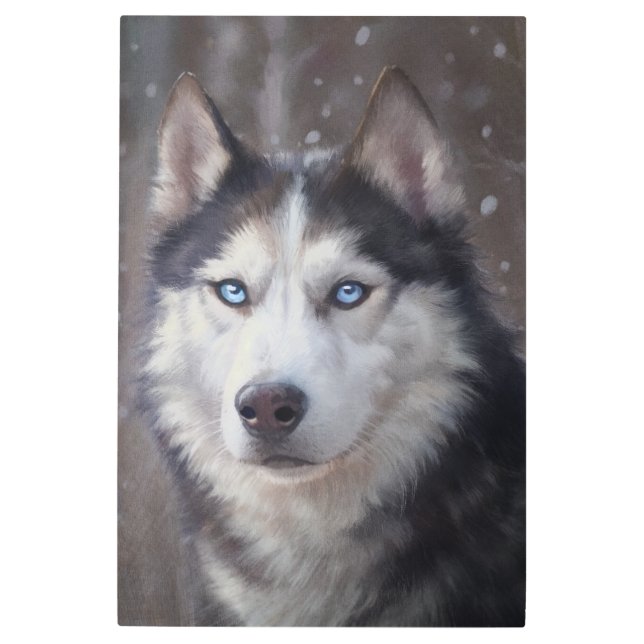 Impresión En Metal Husky Siberian (Anverso)