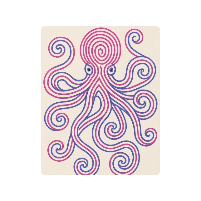Impresión En Metal Hypnotic Octopus Metal Print (Anverso)