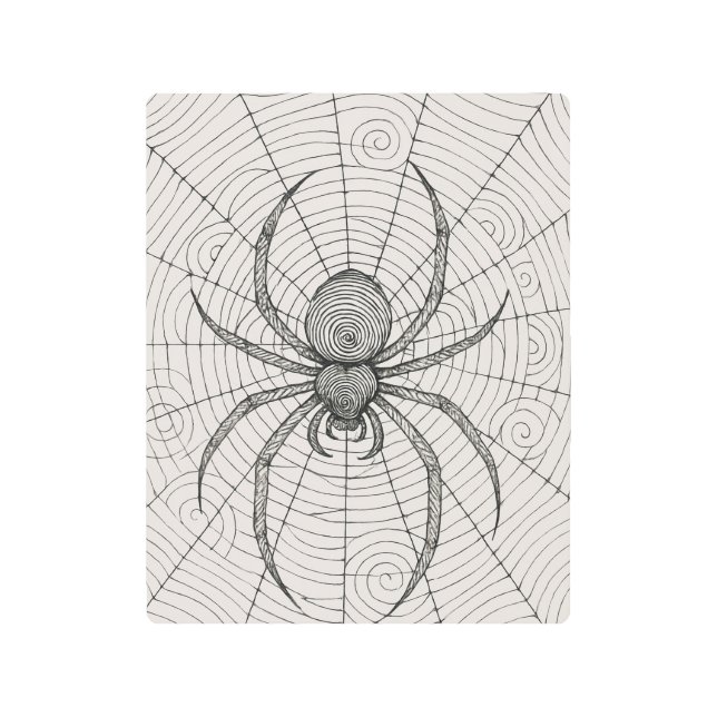 Impresión En Metal Hypnotic Spider Web Metal Print (Anverso)