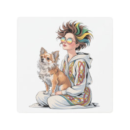 Impresión En Metal i love my chihuahua