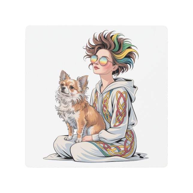 Impresión En Metal  i love my chihuahua  (Anverso)