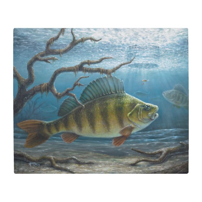 Impresión En Metal Ice Fishing for Perch (Anverso)