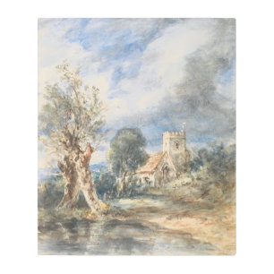 Impresión En Metal Iglesia de Stoke Poges (1834) John Constable