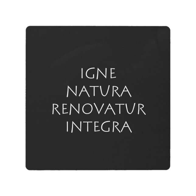 Impresión En Metal Igne natura renovatur integral (Anverso)