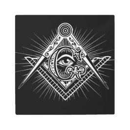 Impresión En Metal Iluminati Símbolo de masón ocular