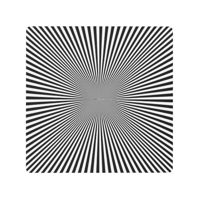 Impresión En Metal Ilusión óptica de B&W Rays (Anverso)