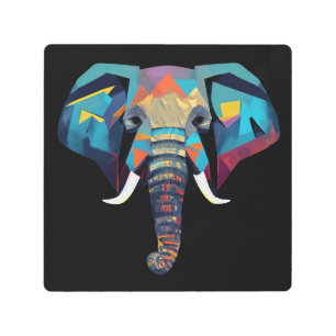 Impresión En Metal Ilustracion de elefante bajo polilla