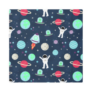 Impresión En Metal Ilustracion de patrón de espacio