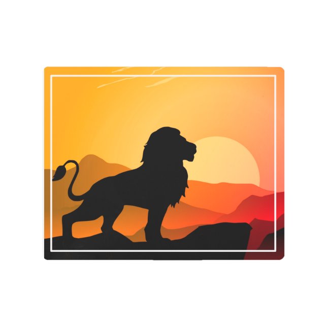 Impresión En Metal Ilustracion de silueta de luz solar-34654 (Anverso)