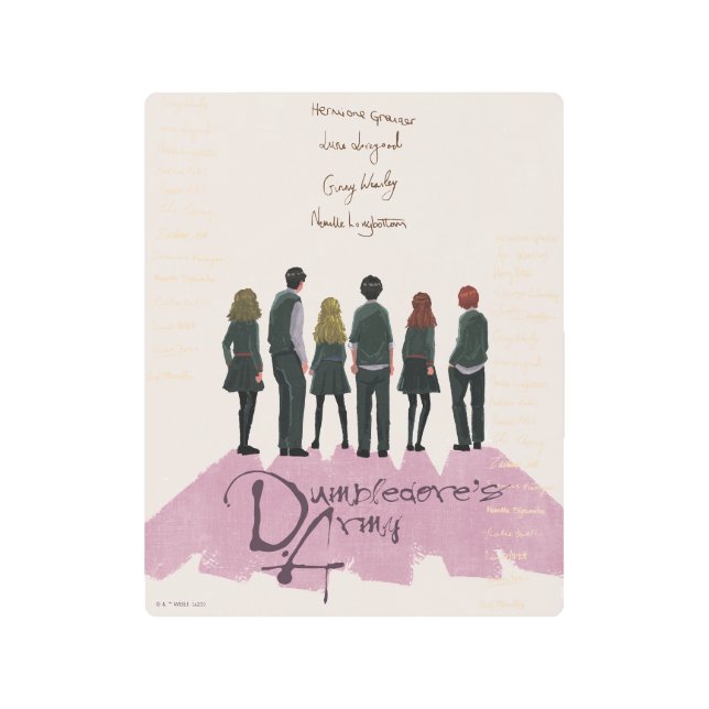 Impresión En Metal Ilustracion del Ejército de Dumbledore (Anverso)