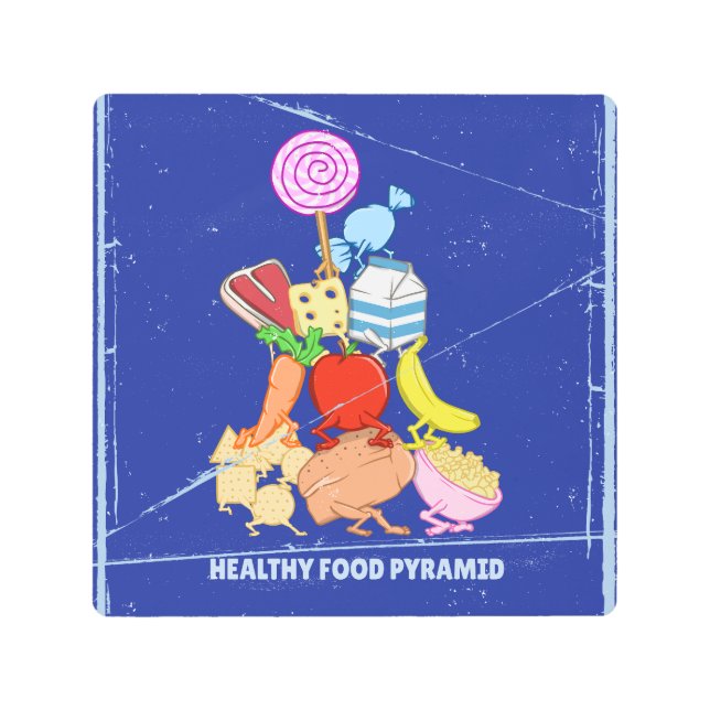 Impresión En Metal Ilustracion personalizado divertido de la pirámide (Anverso)