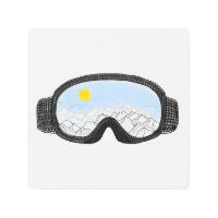 Ilustracion Ski Goggles Mountain View