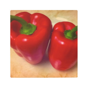 Impresión En Metal Imagen de Peppers Rojos Perfectos