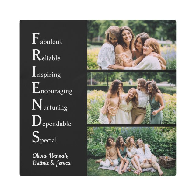 Impresión En Metal Imagen Metalizado de Personalizado de AMIGOS (Anverso)