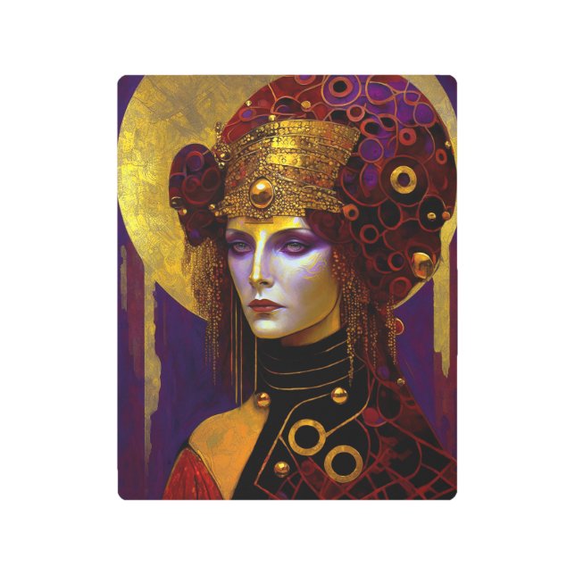 Impresión En Metal Imagen Metalizado de Reina Diosa inspirada en Klim (Anverso)